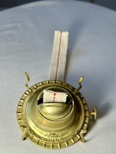 NEW #2 P&A EAGLE BRASS PLATED LAMP OIL BURNER~3” CHIMNEY FITTER~NEW 7/8” WICK picture