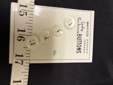 Vintage Lady Fashion Buttons Lot 12 Cards 48 Buttons White Pearl 2 Hole USA NOS picture