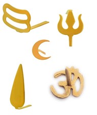 Forehead Tilak Teeka Stamp Tika Applicator Tools Puja Tilak Stamps Pack of 5 picture