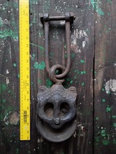 Antique EU & WL Scoville Barn Block & Tackle Pulley (July 10,1877) Manlius, NY picture