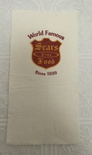 Vintage Sears Fine Food Napkin Ephemera Historic Restaurant San Francisco Read picture