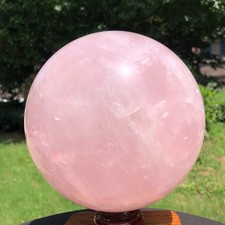 9.3LB Natural Pink Rose Quartz Sphere Crystal Ball Reiki Mineral Specimen Heals picture