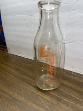 1953 Crowley’s 1 Quart Milk Bottle Chocolate Nice picture