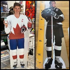 1980s-90s Wayne Gretzky Life Size Cardboard Stand Up Display Lot of 2 Gillette picture