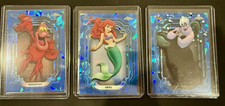 Topps 2024 Chrome Sapphire Disney Little Mermaid Ariel Sebastian Ursula 3 Cards picture