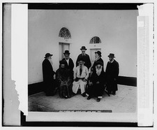 Photo:Jerusalem Middle East 1900s Group of Old Jewish Men Aged Jews picture