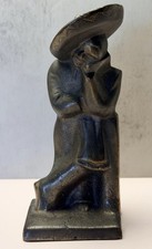 Antique Hubley ‘Lazy Pedro’ Bookend #493 Made in USA Cast Iron 6