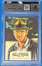 HOLLYWOOD MASTERPIECES INDIANA JONES HARRISON FORD SKETCH CARD 1/1 picture