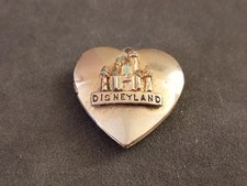 Vintage 1970s Disneyland Heart Locket Necklace Pendant Disney Souvenir. picture