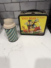 1963 Vintage Yogi Bear Metal Lunchbox (1963 Thermos Not Original) picture