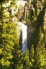 c1970's Kodachrome 35mm Slide, Tower Fall, Yellowstone Park, Wyoming waterfall picture