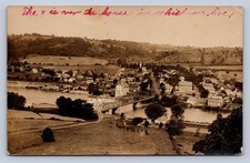 J87/ Stockport Ohio RPPC Postcard c1910 Morgan Co Mill Bridge River 1669 picture