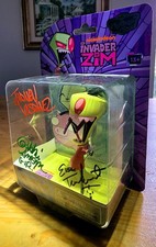 SIGNED INVADER ZIM by 3 OFFICIAL PIX COA Jhonen Vasquez, Simons, Trueheart NM/M picture