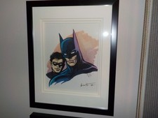 batman framed picture by artist  GRANITO Z   12 x 15  black frame picture