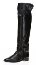 Maolo Blahnik Womens Black Leather Buckle Tall Riding over Knee Boots Size 36 picture