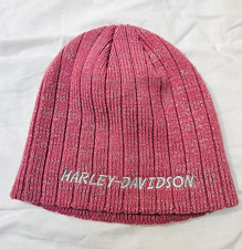 Harley-Davidson Pink Knit Beanie Hat Cap picture