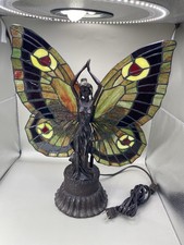 Meyda Tiffany style Butterfly Lady Accent Lamp graceful art nouveau female  picture
