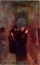 The Catacombs, Rome Tuck 7554 Vintage Postcard H07 picture