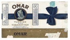Antique 1920s-30s Omar Turkish Blend Cigarettes American Tobacco Co Paper Label picture