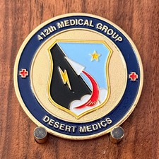 412th Medical Group Desert Medics Commander Challenge Coin  W#23 picture