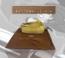Bottega Veneta Chartreuse Classic Weave Silk Bag with Leather Shoulder Strap picture