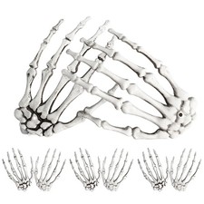 Halloween Skeleton Hands Decorations, 8 Pack Realistic Plastic Fake Skeleton Han picture