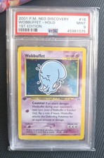 Wobbuffet 16/75 Pokemon Neo Discovery Holo 1st Edition WOTC PSA 9 picture