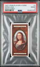 1923 John Player & Sons #1 MONA LISA Miniatures Tobacco Card PSA 2 Good picture