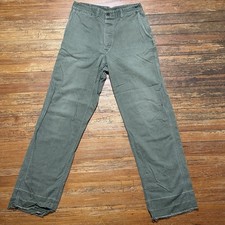Vintage 50s HBT Pants P-53 Trousers Size 31x33 USMC Distressed Korea Vietnam picture