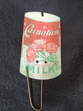 Antique 1907 Carnation Brand Evaporated Milk Die-Cut  Paper Tag  Carnation Milk  picture