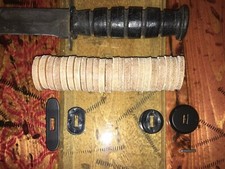 Knife Handle Replacement Parts Kabar KA-BAR Pommel Guard Leather Spacers Kit New picture