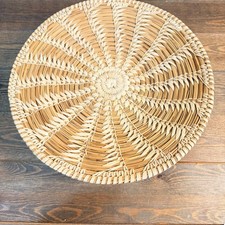 Vtg Tohono O'odham (Papago) Native American Hand Woven Basket Tray 12