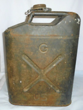 VTG  1951 MILITARY 5 Gallon Metal Jerry SCREW ON LID  Can, picture