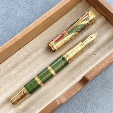 Hongdian D5 Qin Dynasty Piston Fountain Pen EF/F Nib Metal Calligraphy Writing picture