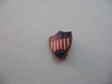 Vintage AFGE AFL-CIO Shield Lapel Pin Badge Enamel Government Employees Union picture