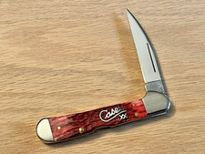Case XX Silver Script Copperlock Knife 2002 Cranberry Bone 61549L  Original Box picture