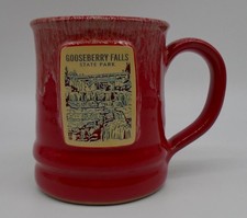 NEW DENEEN POTTERY GOOSEBERRY FALLS STATE PARK, MN RED COFFEE CUP MUG 2025 picture