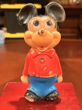 Rare Vtg 1960s Mickey Mouse Plastic Bowling Pin Figure Hanna Barbera Hong Kong picture