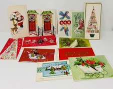 MCM Vintage 1960’s 22 Pcs. Christmas Cards UNUSED Good Condition picture