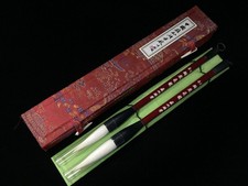 T0359 Vintage Japanese Chinese Calligraphy Brush Set of 2 Ink Painting Sumi-e picture