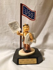 Goebel M.I. Hummel 2113 “Extra Extra”  TMK-8 USO 60th Anniversary with stand picture
