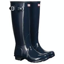 Hunter Original Tall Gloss Ladies Navy Boots 5 picture
