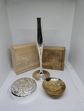 Vintage Japanese Imperial Souvenir Lot of 3: 24K GP Cup, Wedding Vase,... picture