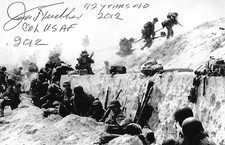 Jack Tueller signed 4x6 photo D-Day Fighter Pilot WW II Korea RARE COA LOOK picture