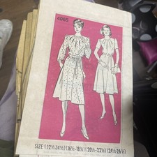 Vtg Original Mail Order Pattern 4806, Misses' Dress Sz16-18, neatly cut. halfsiz picture