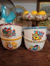 4 Vintage 2002 Kellogg Cereal Bowls Tony Tiger/Toucan Sam/Corny/Dig 'Em Frog picture