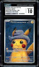 2023 BLACK STAR PROMO VAN GOGH #085 PIKACHU WITH GREY FELT HAT CGC 10 GEM MINT picture