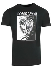 Roberto Cavalli Men T-Shirt Black Bear Short Sleeve Shirt Top Sz S -3XL picture