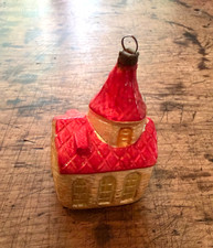 Antique 1920's German Mercury Glass Church Christmas Ornament, ships FREE picture