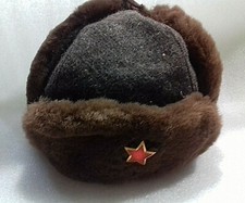  OLD ALBANIAN USHANKA MODEL-MILITARY HAT CAP- ALBANIAN ARMY COMMUNISM TIME picture